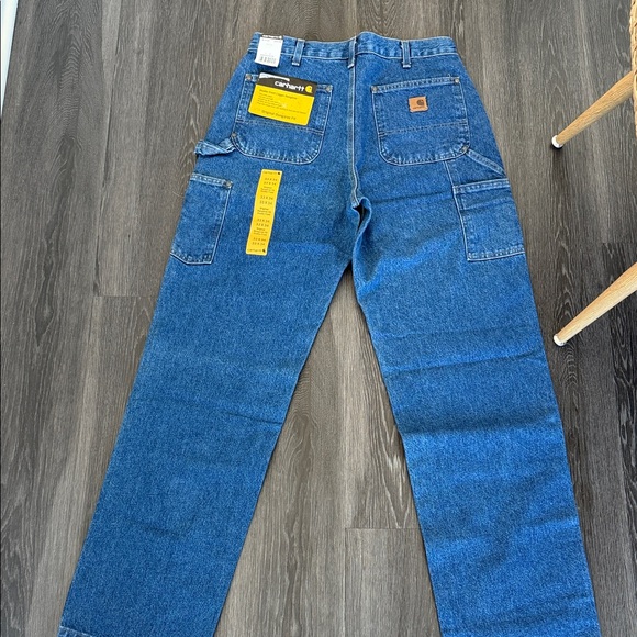 Carhartt Men's Relaxed Fit Blue Jeans double front heavyweight denim - Picture 11 of 11